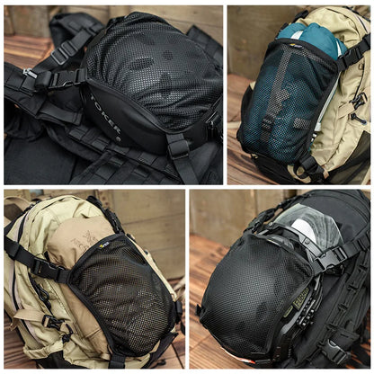 Tactical Backpack Helmet Net Cover Multi-Purpose Molle Storage Tactical Carrying Pouch for Sports Hunting Shooting Combat Helmet