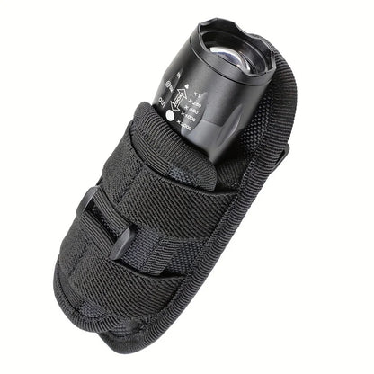 Tactical Flashlight Pouch 360 Degree Rotary Flashlight Holder Durable Hunting Lighting Accessory Camping Survival Kits