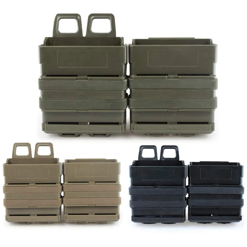 New 2 PCS 7.62 5.56 Fast Mag Holder Molle Tactical FastMag Pouch Hunting Accessories AK M4 Rifle Pistol Magazine Pouch