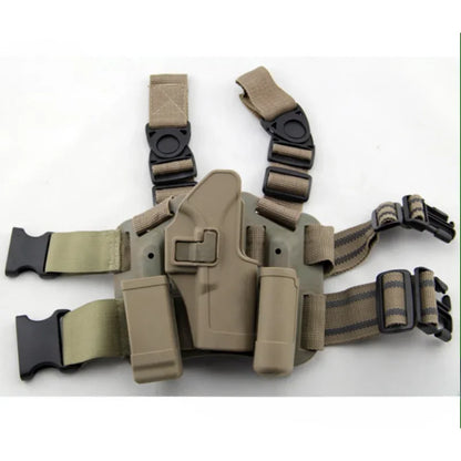 ##Tactical Gun Holster for Glock 17 19 USP 1911 M92 P226 Outdoor Hidden Leather Holster Real CS Gun Leg Holster Men CS Sport Gun