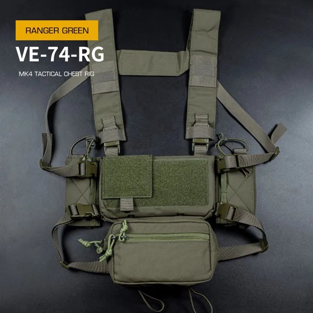 WOSPORT Tactical Vest Chest-mounted With Built-in Quick-release Sleeve MK4 Expansion Mount Breathable Quick-release Camouflage