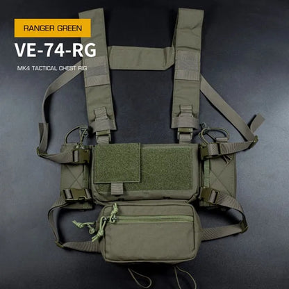 WOSPORT Tactical Vest Chest-mounted With Built-in Quick-release Sleeve MK4 Expansion Mount Breathable Quick-release Camouflage