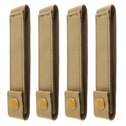4pcs Outdoor Molle Strap 6 inch Tactical Molle Strap Molle Webbing Straps Attachment Snap Strap Nylon Thumb Snap Straps