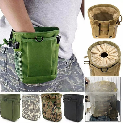 1PC Molle Drawstring Magazine Dump Pouch Adjustable Utility Belt Fanny Hip Holster Bag Outdoor Hunting Accessories