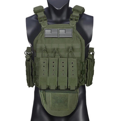 MOLLE system expansion vest hidden triple pocket multi zone pocket Magic Sticky design
