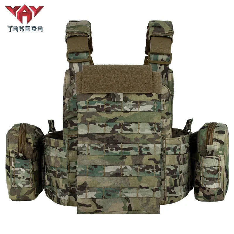 YAKEDA Tactical Plate Carrier Quick Release Quick Disassembly Training Vest, detachable and expandable, comfortable, breathable