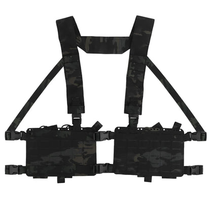 Tactical Alpha Chest Rig with Expansion Pack SS Style Load Bearing Vest (LBV) Alpha Expander Kit Pouch 34A Split MOLLE Equipment