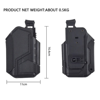 Tactical Quick Draw Holster Compatible X300 Flashlight MOLLE Waist Carry Multi-Functional Outdoor CS Game Prop
