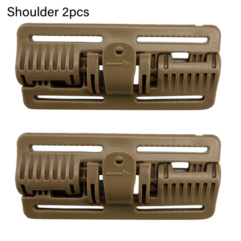 Tactical 2pcs Tactical Vest Quick Release Buckle Slider Strip Module Strip Buckle