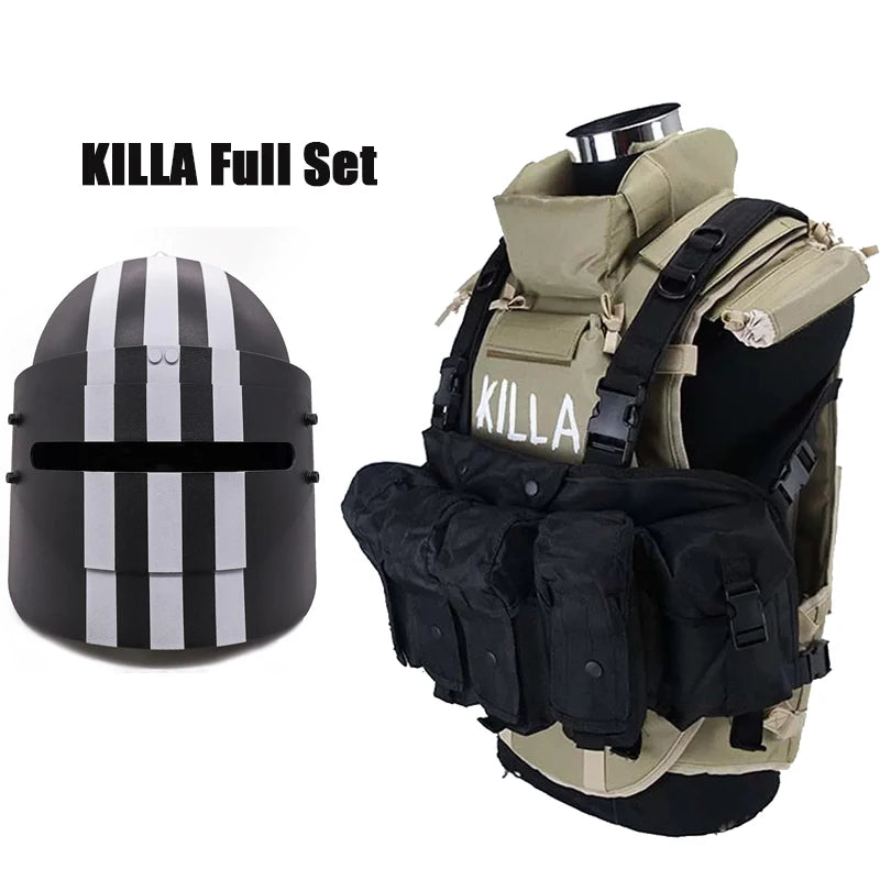 Russian Special Forces 6B13 Tactical Protective Vest Killa Full Set MASKA Helmet and Chest Rig Cosplay Helmet Mask Equiment