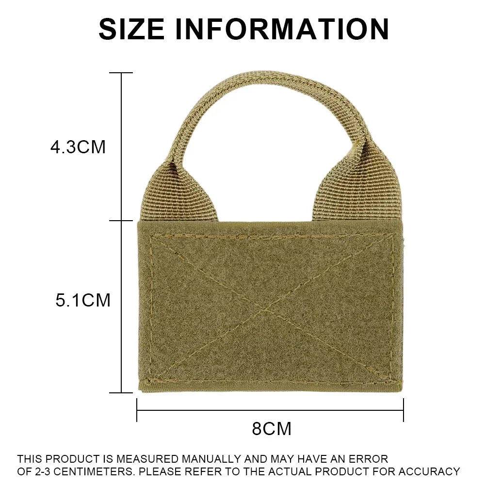 Tactical Backpack Vest Patch Molle Adapter Panel Hook And Ring Converter With Attached ID Patch DIY Patch Bag