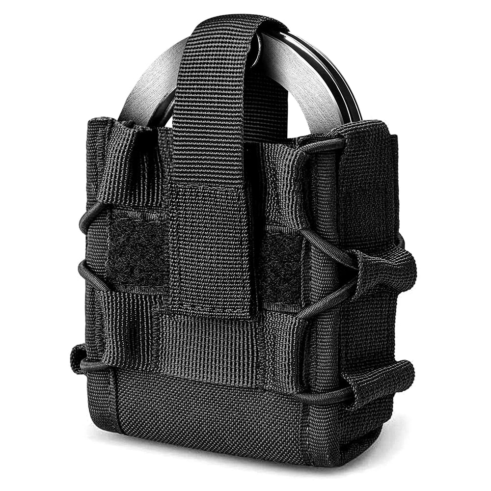 Tactical Handcuffs Holder Molle Pouch Open Top Universal Handcuff Case Shackles Holster for Waist Bag Belt Hunting Accessories