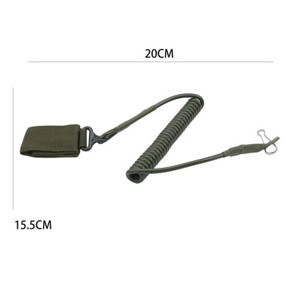 Elastic Lanyard Tactical Anti-loss Military Spring Safety Belt Anti-theft Mountaineering Backpack Lanyard Hunting Accessories