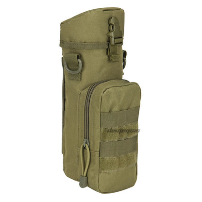 Tactical Molle Water Bottle Pouch Nylon Outdoor Sport Travel Kettle Bag with Shoulder Strap