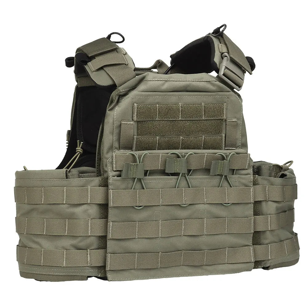 Wosport CPC Tactical Vest with 3 Magazine Pouch Utility Side Pockets PTT Holder Rear Zipper Expansion Design for Airsoft Hobby