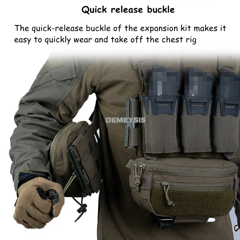 Tactical Chest Rig Expansion Kit Scalable Design Tactical Vest Molle Front Panel Hunting Vest Airsoft Training Gear  Accessories