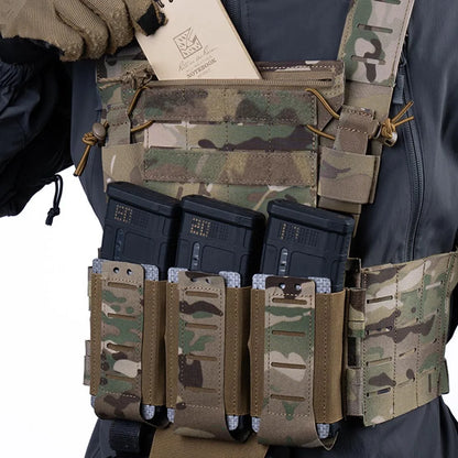 Tactical EUD ATAK Admin Panel with Hook & Loop & Shock Cord, Storage Inner Pouch for Airsoft Vest Chest Rig Accessories