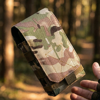 MOLLE Tactical Phone Pouch Outdoor Universal Smartphone Pouch 600D Nylon Belt Waist Bag for Hunting Travel Hiking