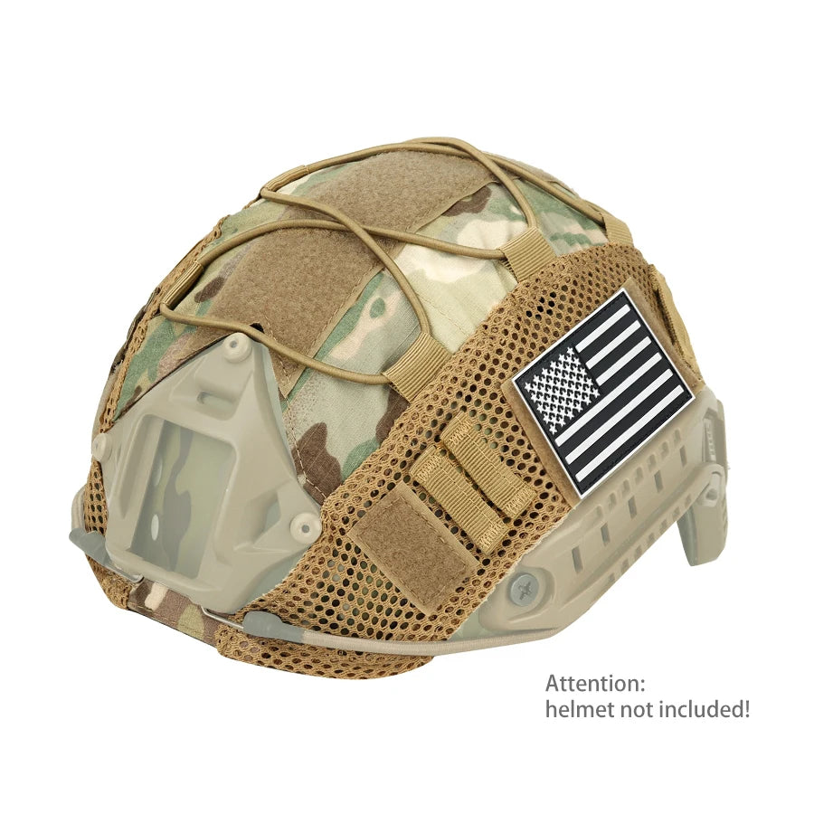 1000D Nylon Breathable Mesh Helmet Cover Magic Sticky Fixed Stickable Badge
