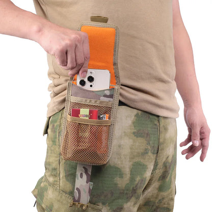 Tactical Double-layer Phone Pouch Hunting Camouflage Molle Bags Outdoor Hunting Molle Fanny Bag Waist Bag Outdoor Sport Bag