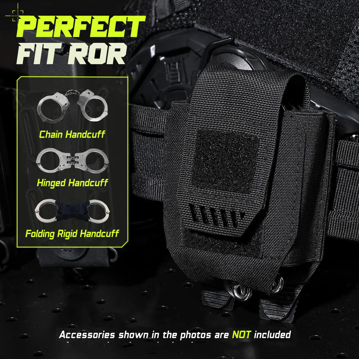 Tactical Molle Handcuffs Pouch Universal Handcuff Holster Duty Belt Vest Law Enforcement Outdoor Hunting Belt Pouch Bag