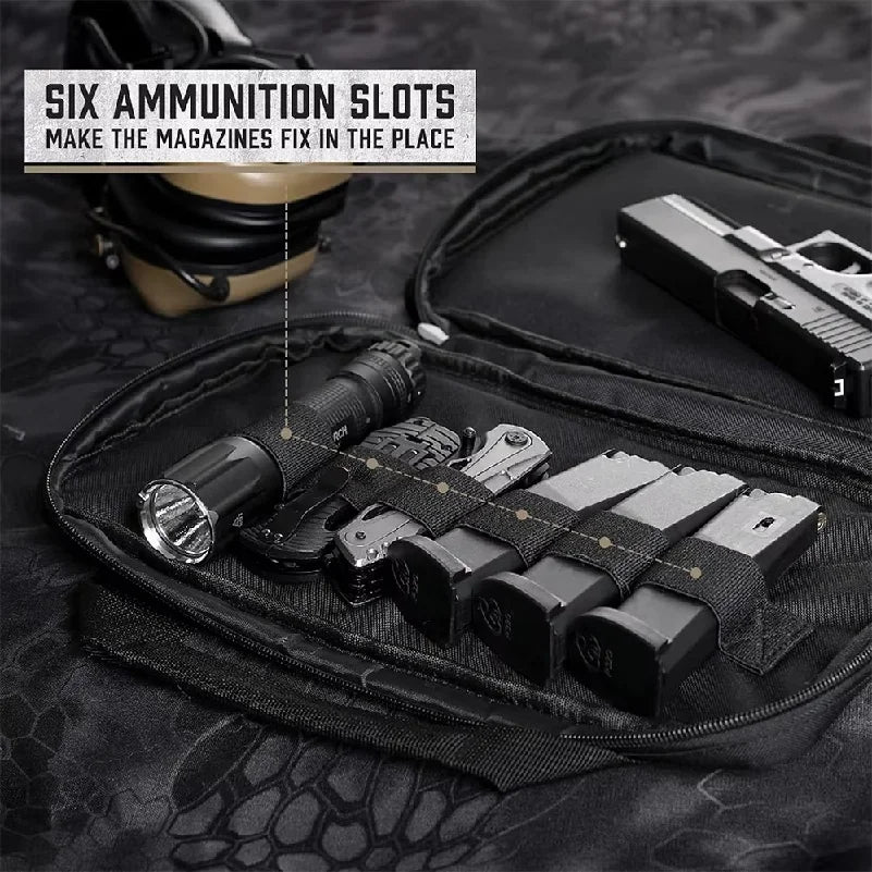 Pistol Bag Concealed Carry Case Soft Padded Handgun Pouch with Magazine Storage Slot Pistol Wallet Hunting Accessories