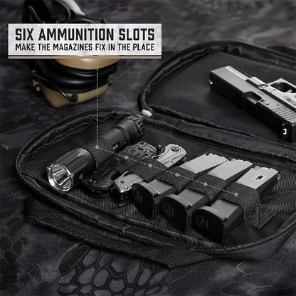 Pistol Bag Concealed Carry Case Soft Padded Handgun Pouch with Magazine Storage Slot Pistol Wallet Hunting Accessories