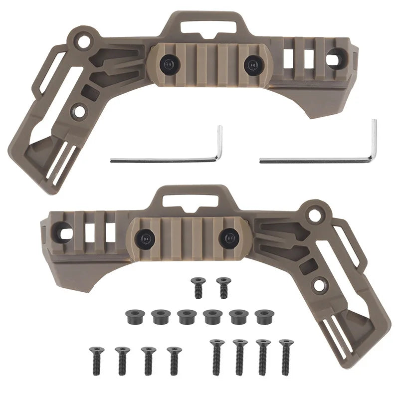 2Pcs Wendy 3.0 Camping Helmet Rail Side Guide Rail Team M-LOK Helmet Mount Rail Outdoor Airsoft FAST Helmet Accessories