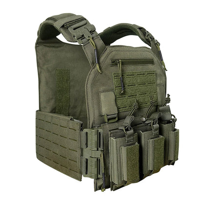 Wear-resistant Quick-Release Laser-Cut MOLLE System Outdoor Hunting Training Tactical Vest Made of Nylon Material