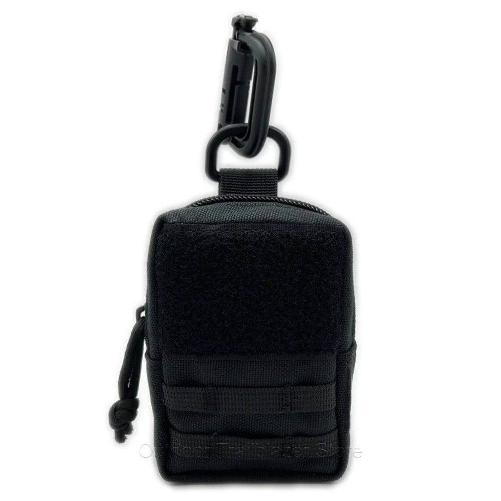 Tactical Mini MOLLE Pouch Compact Utility EDC Battery Cigarette Case Card Slot Waist Bags For Hunting Trekking Running Camping
