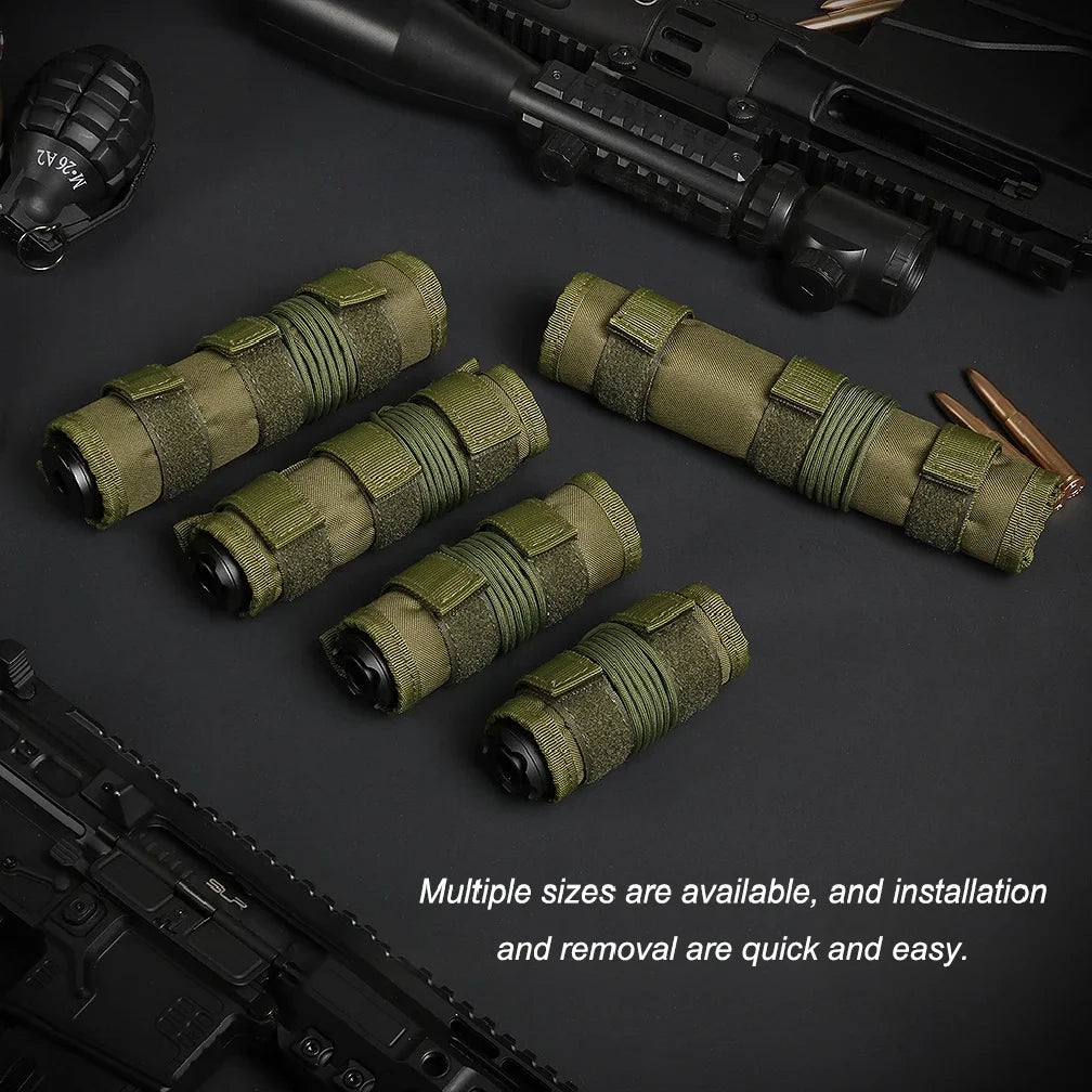 6 Inch Tactical Suppressor Protective Case 4/5/7/9 Inch Heat  Suppressor Burn Proof Microfiber for Hunting Shooting Accessories