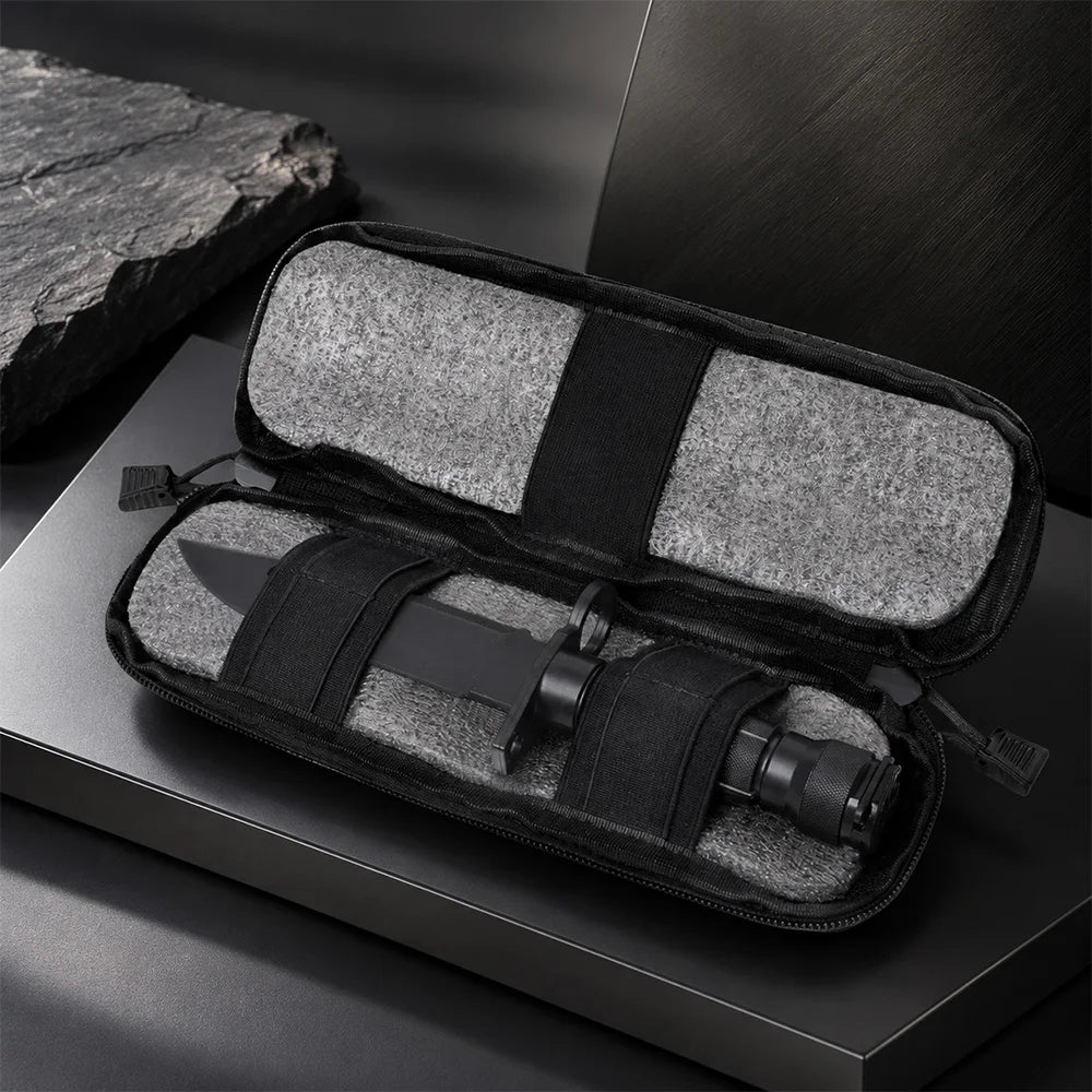 Outdoor Tactical Molle Knife Pouch EDC Tool Knives Holder Hunting Accessories Outdoor Sports Hiking Camping Flashlight Bag