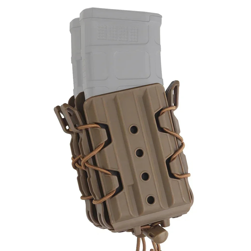 All Terrain Double Rifle Magazine Pouch M4 AR 5.56 AK 7.62 Mag Holster Carrier Cartridge Holder for Molle Vest Belt