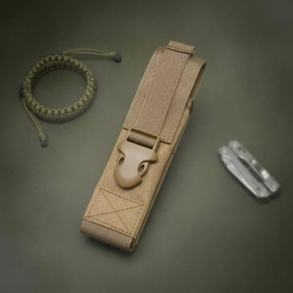 Durable Pouch MOLLE Flashlight Case Nylon Torch Holster Vest Backpack Attach for Outdoor Use