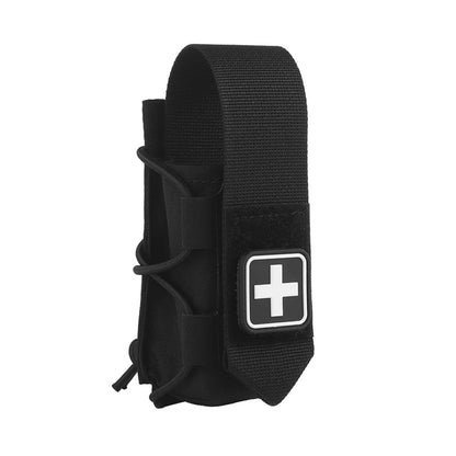 Vertical MOLLE Medical Pouch Flip Top Closure Universal Tourniquet Storage for Outdoor Survival Gear