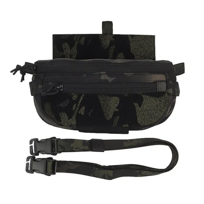 Tactical Hanger Pouch Compact Abdominal Dangler Pack Quick Release Shoulder Bag Integrates Hunting Vest Plate Carrier Airsoft