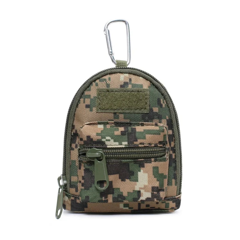 DIZETION Tactical Wallet EDC Molle Pouch Portable Key Case Outdoor Sports Coin Purse Hunting Bag Zipper Pack Multifunctional Bag