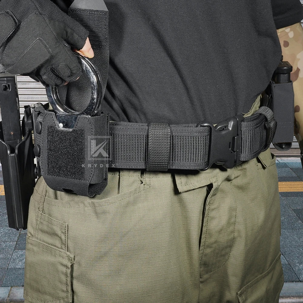KRYDEX Tactical MOLLE Handcuff Pouch Law Enforcement Cuff Holder Low Profile Modular Handcuff Holster For Duty Belt Vest