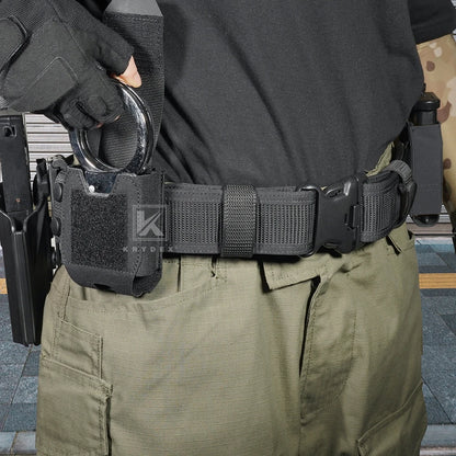 KRYDEX Tactical MOLLE Handcuff Pouch Law Enforcement Cuff Holder Low Profile Modular Handcuff Holster For Duty Belt Vest