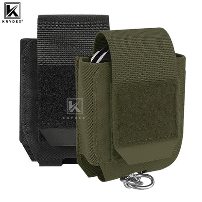 KRYDEX Tactical MOLLE Handcuff Pouch Law Enforcement Cuff Holder Low Profile Modular Handcuff Holster For Duty Belt Vest