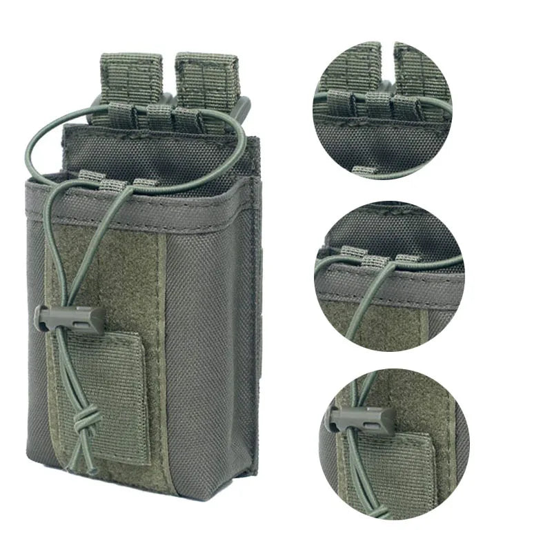 Nylon Molle Radio Pouch Walkie Talkie Holder Bag Sports Pendant Hunting Magazine Mag Pouch Outdoor Gear