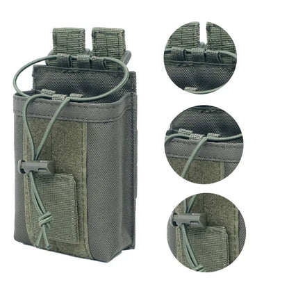 Nylon Molle Radio Pouch Walkie Talkie Holder Bag Sports Pendant Hunting Magazine Mag Pouch Outdoor Gear