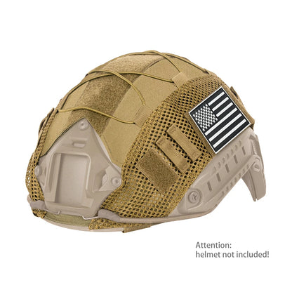 1000D Nylon Breathable Mesh Helmet Cover Magic Sticky Fixed Stickable Badge