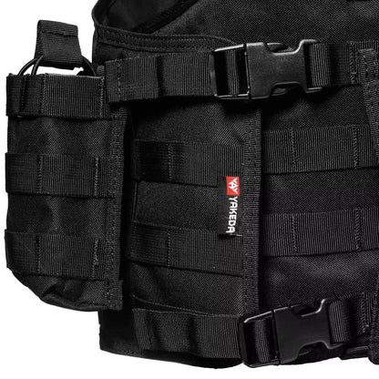 YAKEDA Tactical Vest Camouflage Body Armor Sports Wear Hunting Molle Black