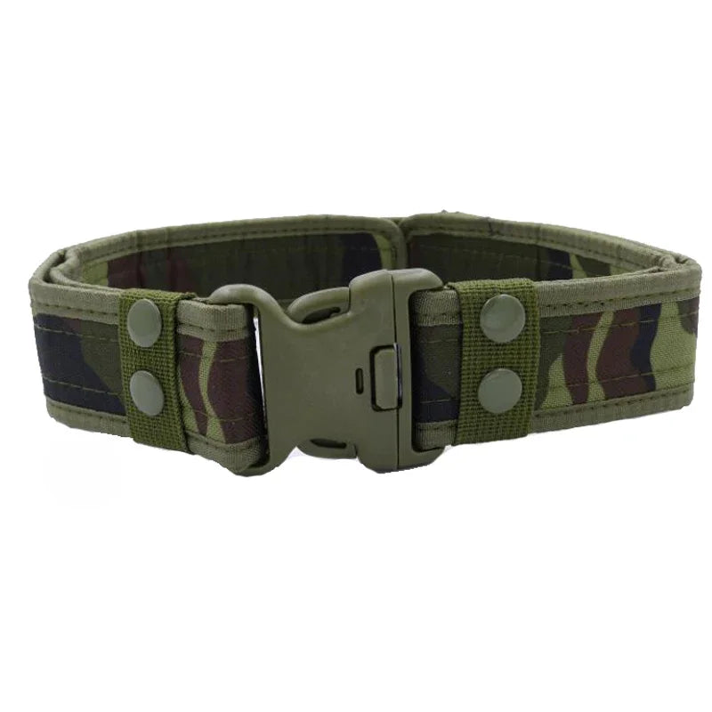 Adjustable Tactical Waistband Canvas Combat Sport Belt Outdoor Hunting Airsoft Equipment Duty Waist Support