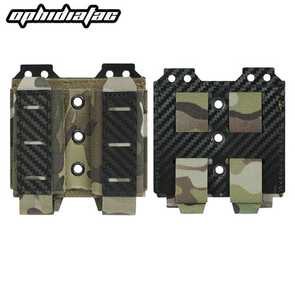 OphidianTac Magazine Pouch 9mm Single Double Triple Magazine Carrier Carbon Fiber MOLLE System Bullet Magazine Pouch