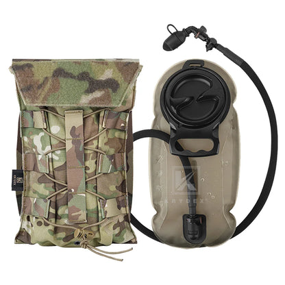 KRYDEX Tactical 50 oz Hydration Carrier Pack MOLLE Pouch Modular 1.5L Water Bladder Bags Outdoor Hiking Camping Accessories