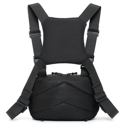 Tactical Chest Pack  MOLLE Webbing System  Zipper Closure, Breathable, Outdoor Hiking