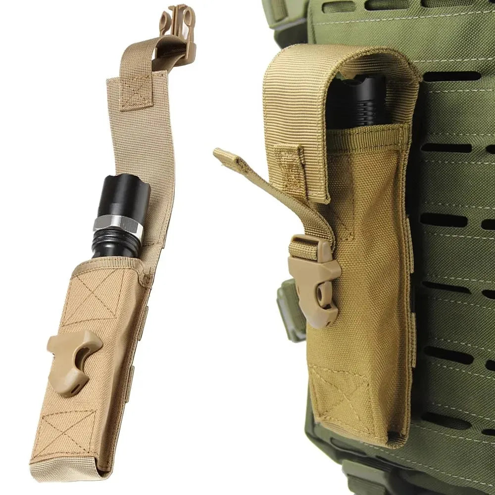 Outdoor Flashlight Bag Multifunctional MOLLE Nylon Waist Pack Belt Bag Pocket Hunting Backpack Accessories