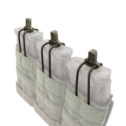 1set Tactical Vest T-Type Quick Mag Pull Tab Elastic Rope Safety Buckle Anti-slip Rubber Magazine Pouch Replacement Accessories